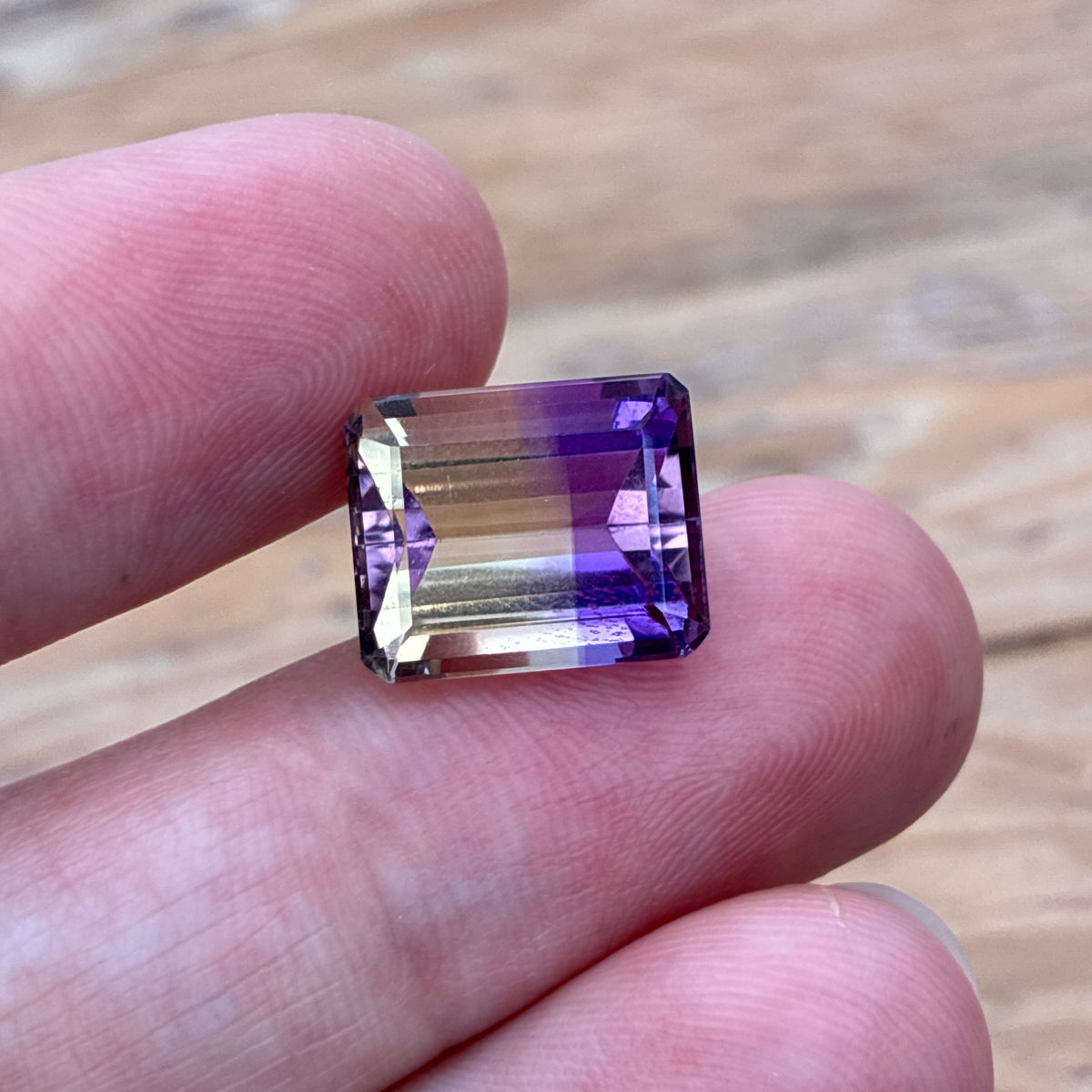 6.24 ct Ametrine, 12.3x10.1mm Emerald cut