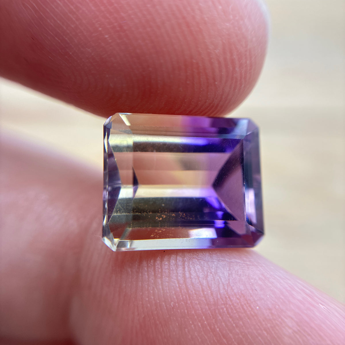 6.24 ct Ametrine, 12.3x10.1mm Emerald cut
