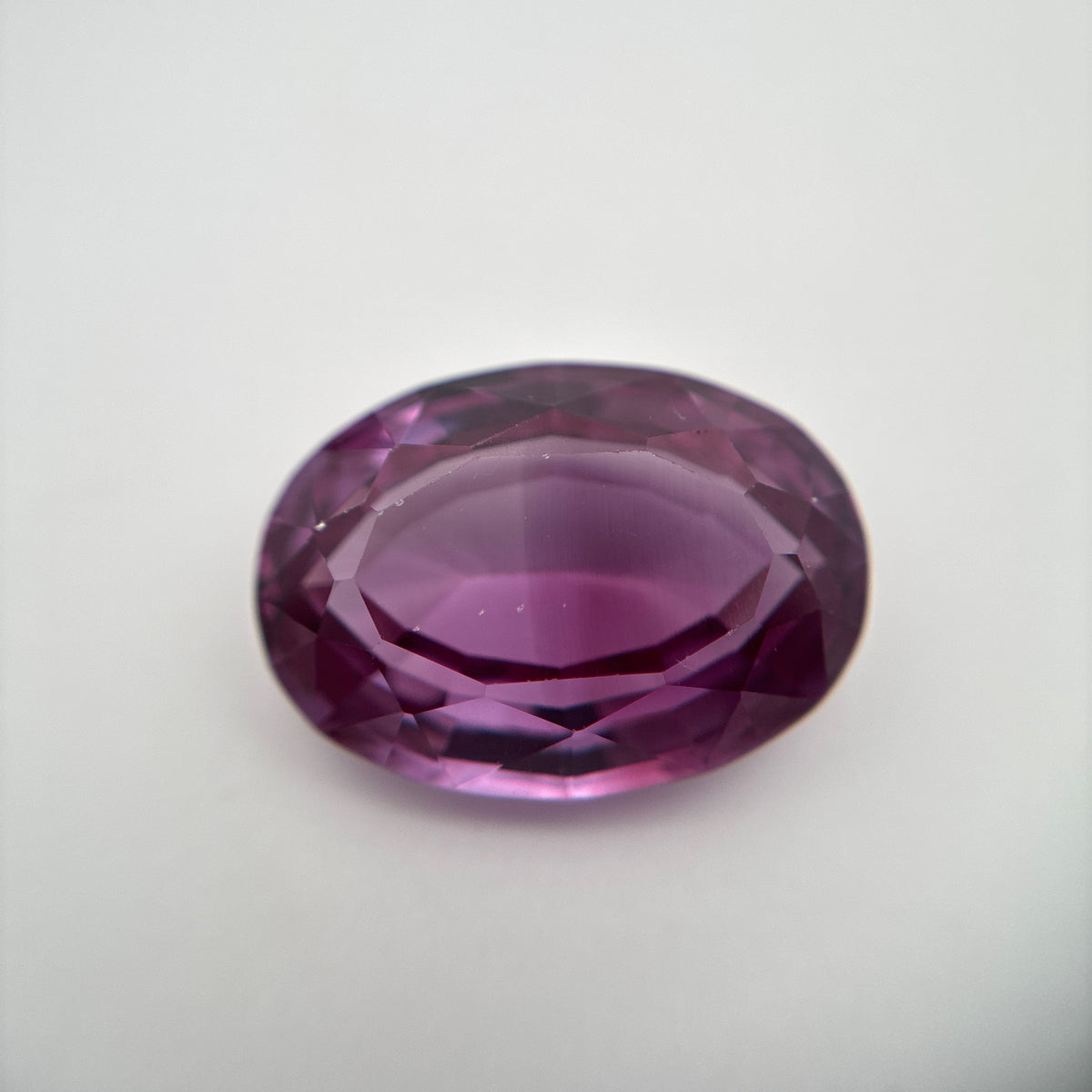 18x13mm Oval Purple Lab Sapphire, 16.77 carat Color Change Synthetic Gem