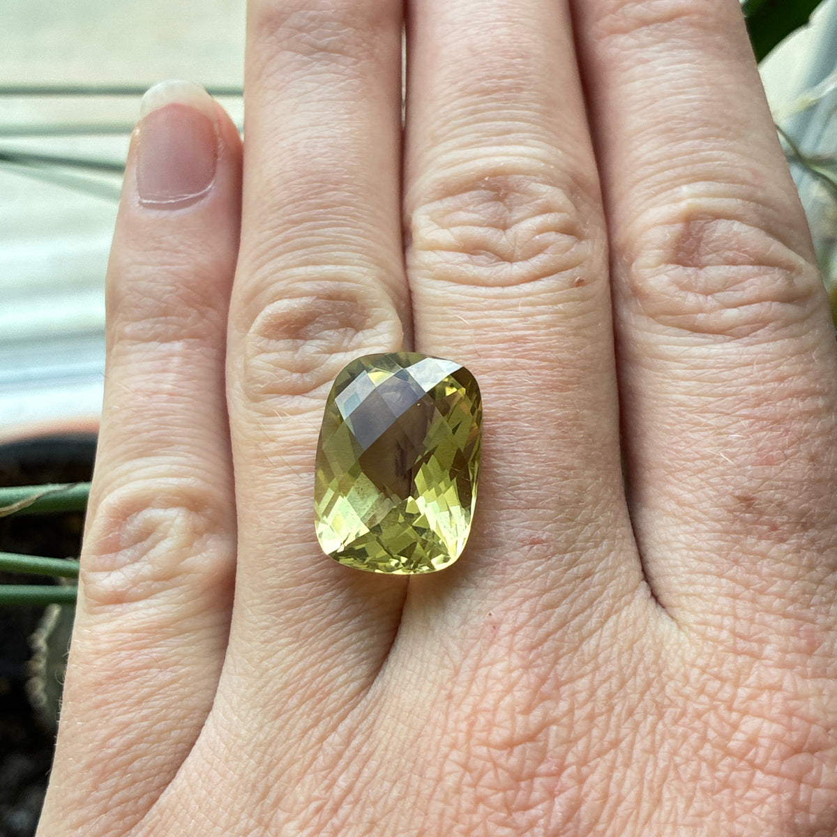 18x13mm Yellow Citrine Cushion Cut, 13.93 Ct Faceted Loose Quartz
