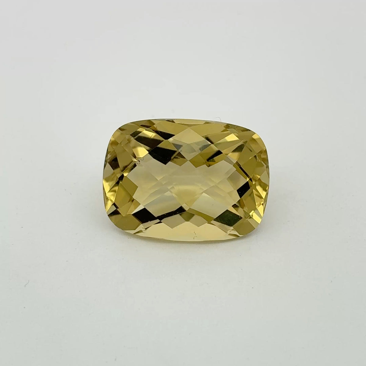 18x13mm Yellow Citrine Cushion Cut, 13.93 Ct Faceted Loose Quartz