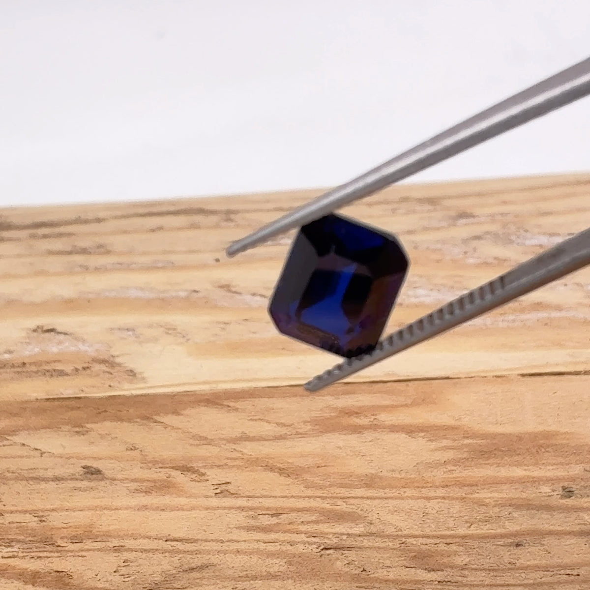 10x8mm Lab Created  Dark Blue Sapphire, 4.28 carats