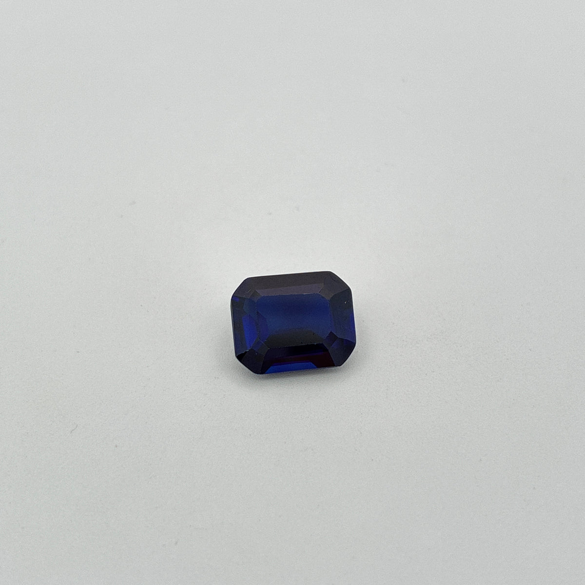 10x8mm Lab Created  Dark Blue Sapphire, 4.28 carats