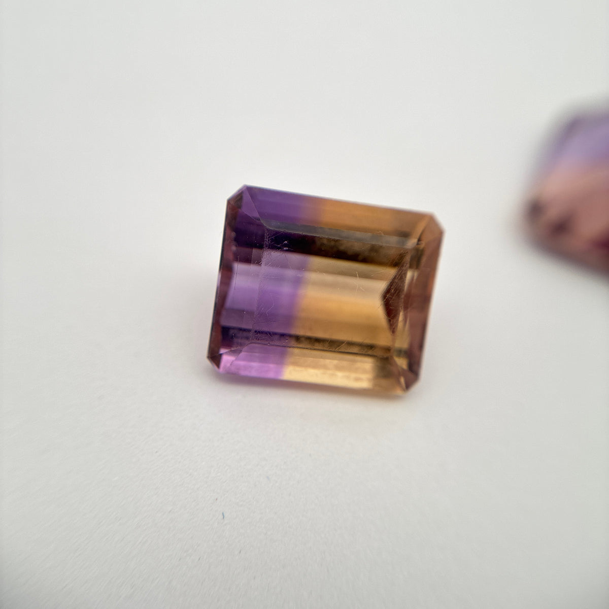 39 carat Lot of Ametrine, Worn Gems, 6 pieces, Faceted, Recycled, Chipped, Preformed Facet Rough, Light Purple and Yellow Bi-Color Quartz