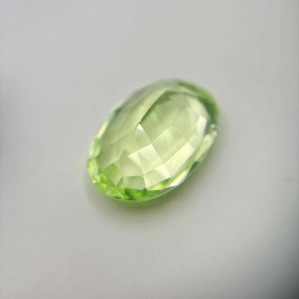18x13mm Lab Created Green Spinel, 13.50 carat, Uranium Glass color