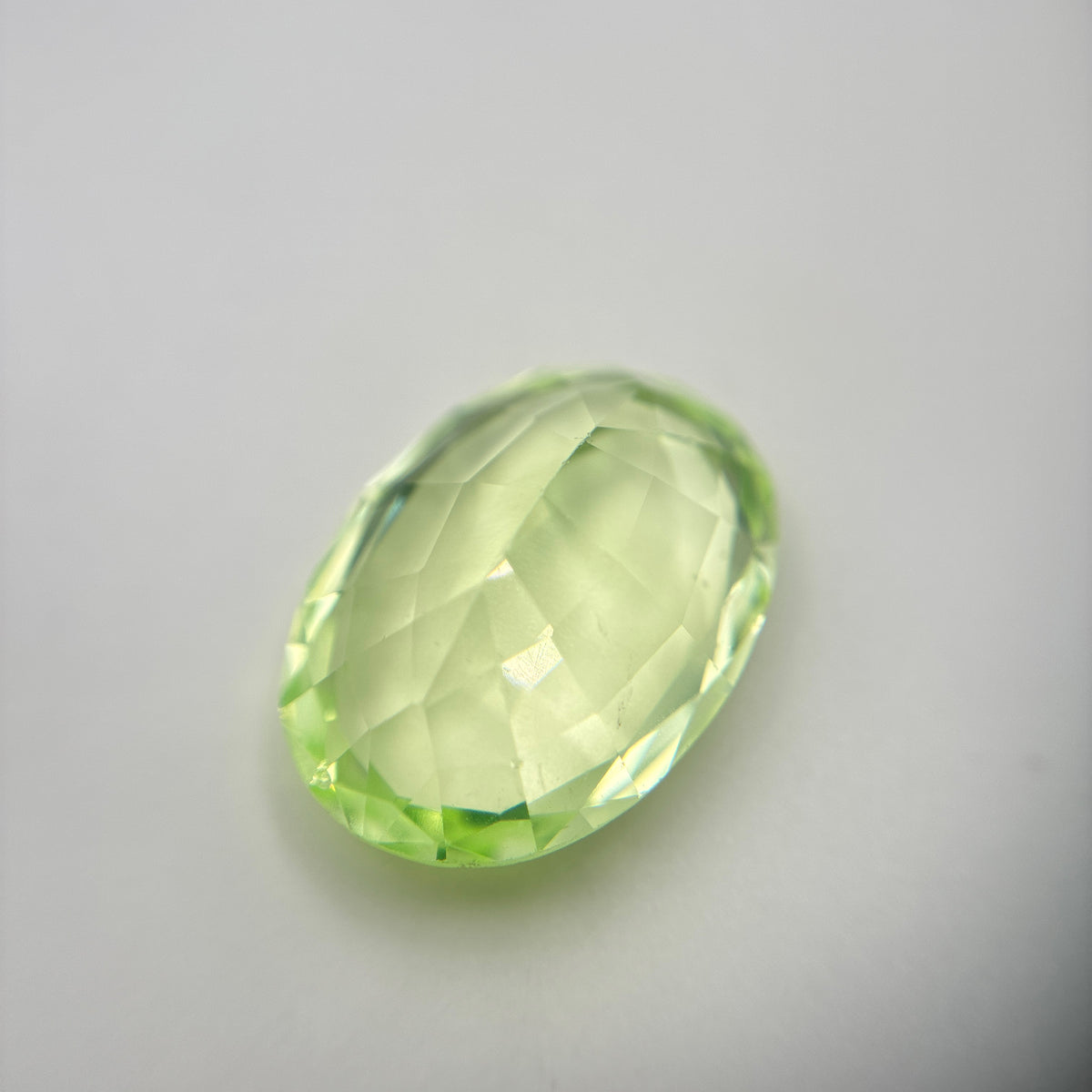 18x13mm Lab Created Green Spinel, 13.50 carat, Uranium Glass color
