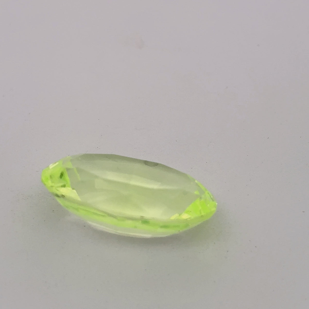 18x13mm Lab Created Green Spinel, 13.50 carat, Uranium Glass color