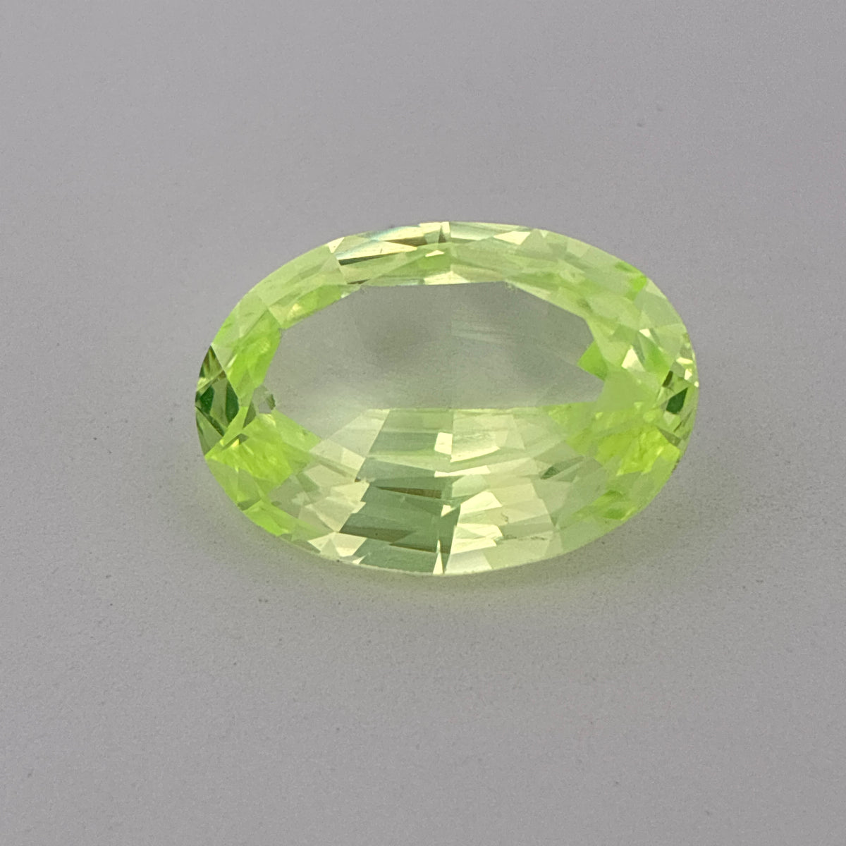 18x13mm Lab Created Green Spinel, 13.50 carat, Uranium Glass color