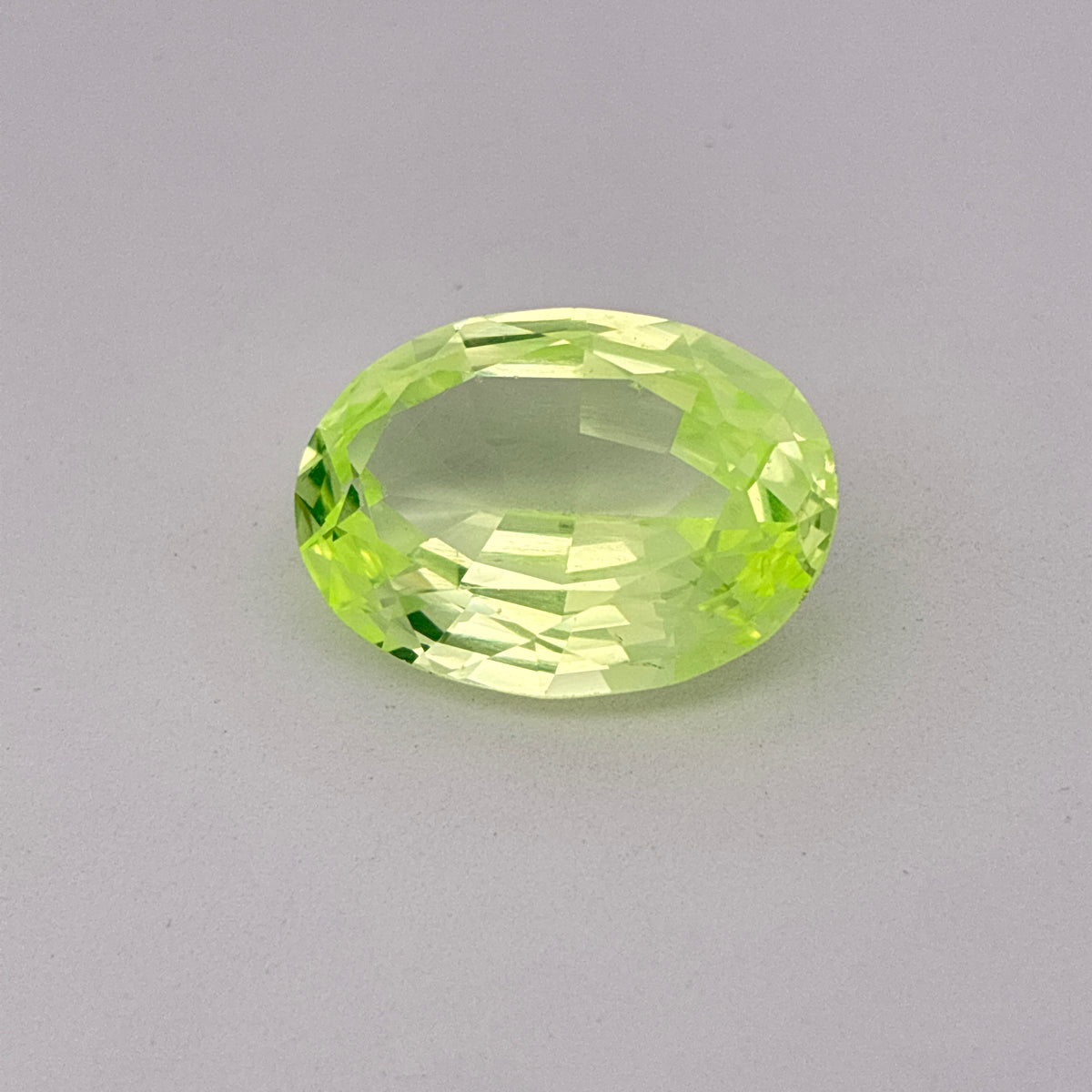 18x13mm Lab Created Green Spinel, 13.50 carat, Uranium Glass color
