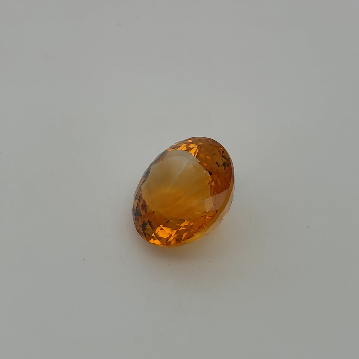 15mm Round Faceted Citrine 12 carat Golden Orange Gemstone