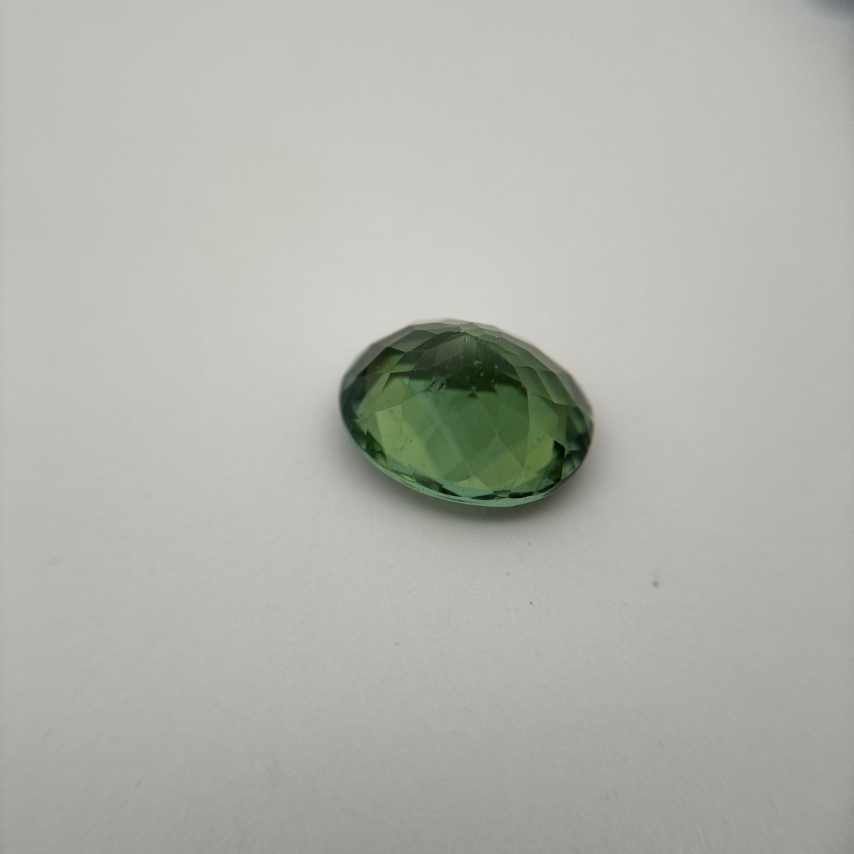 10x8mm Oval Cut Green Tourmaline 2.89 carat Gem with wear