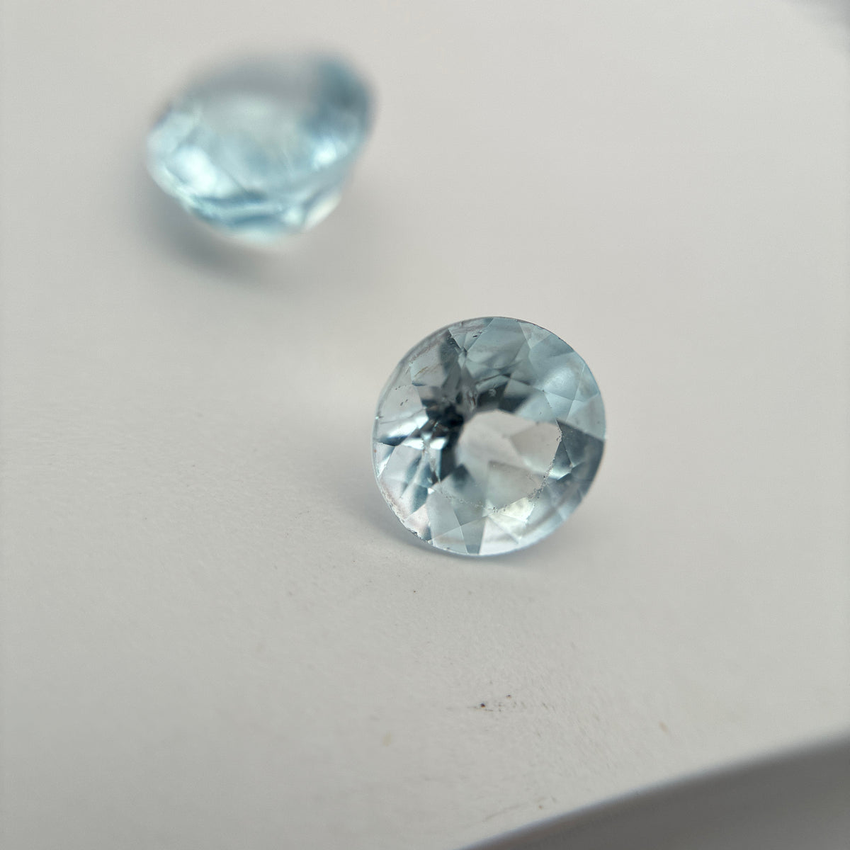 11.9 carat Lot of Worn Aquamarine Faceted, Recycled, Imperfect Gems, Lot of 5 Stones