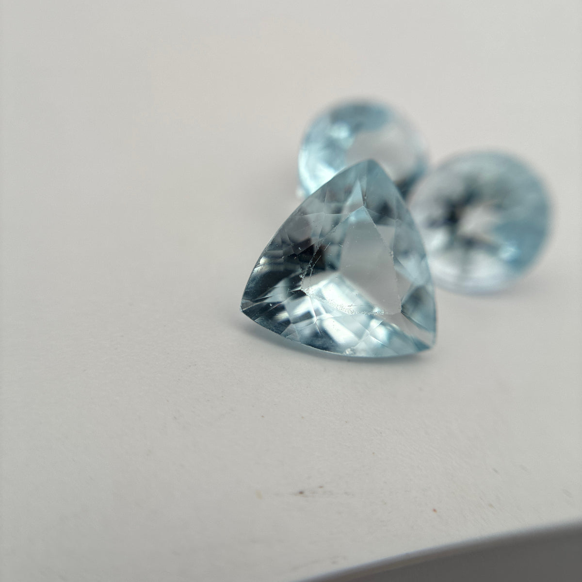 11.9 carat Lot of Worn Aquamarine Faceted, Recycled, Imperfect Gems, Lot of 5 Stones