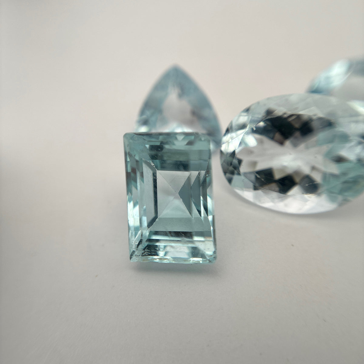 11.9 carat Lot of Worn Aquamarine Faceted, Recycled, Imperfect Gems, Lot of 5 Stones