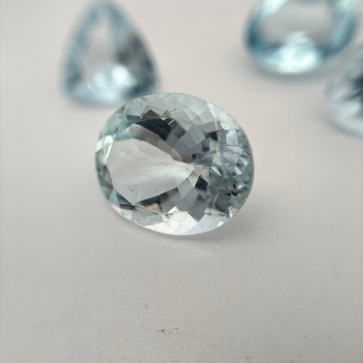 11.9 carat Lot of Worn Aquamarine Faceted, Recycled, Imperfect Gems, Lot of 5 Stones