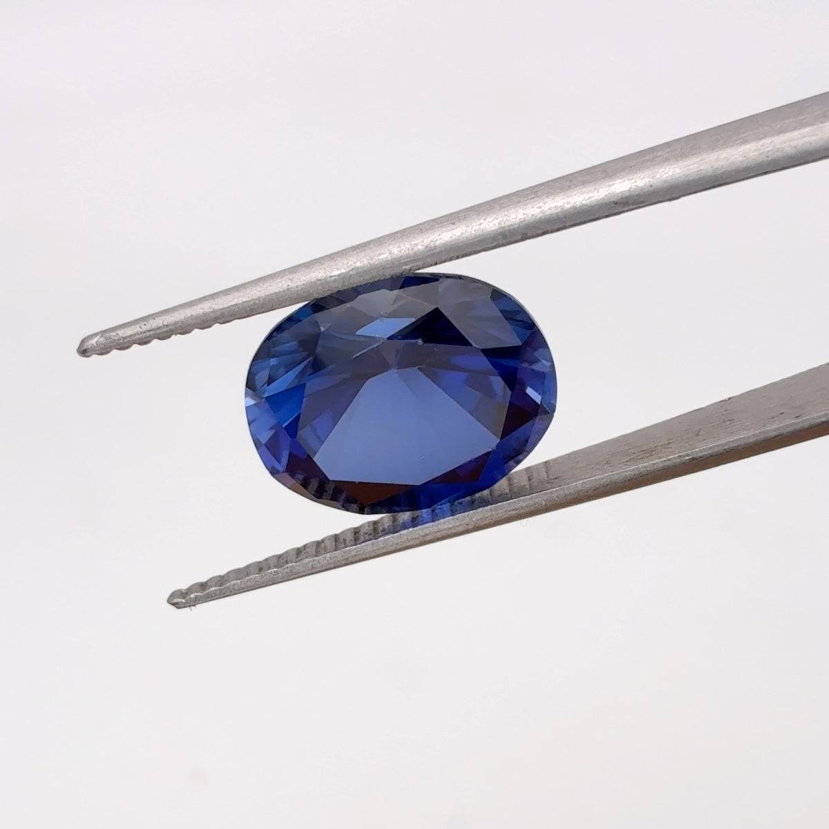 12x10mm Oval Cut Dark Blue  Lab Sapphire, 6 carats