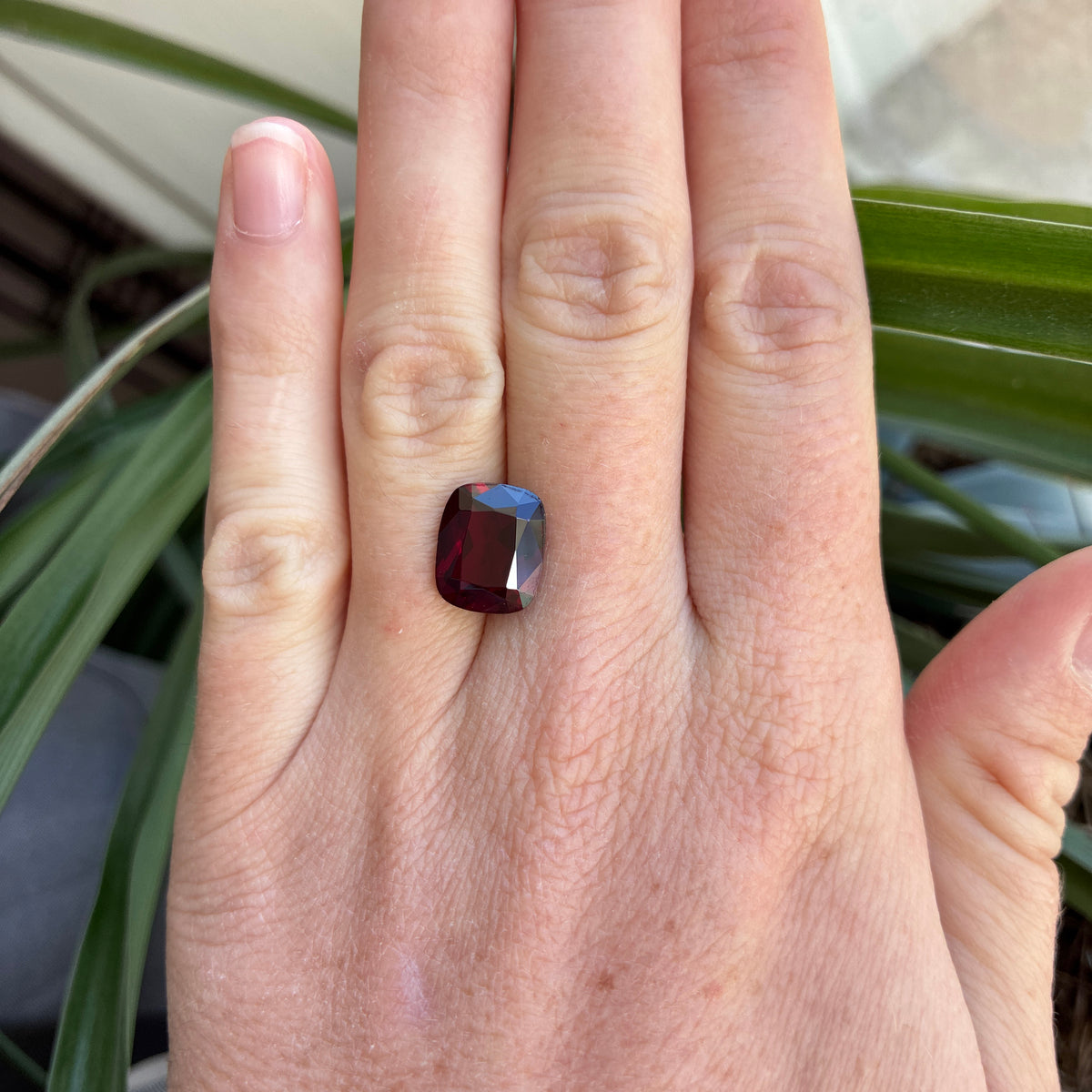 12x10mm Dark Red Lab Ruby, 6.36 carats