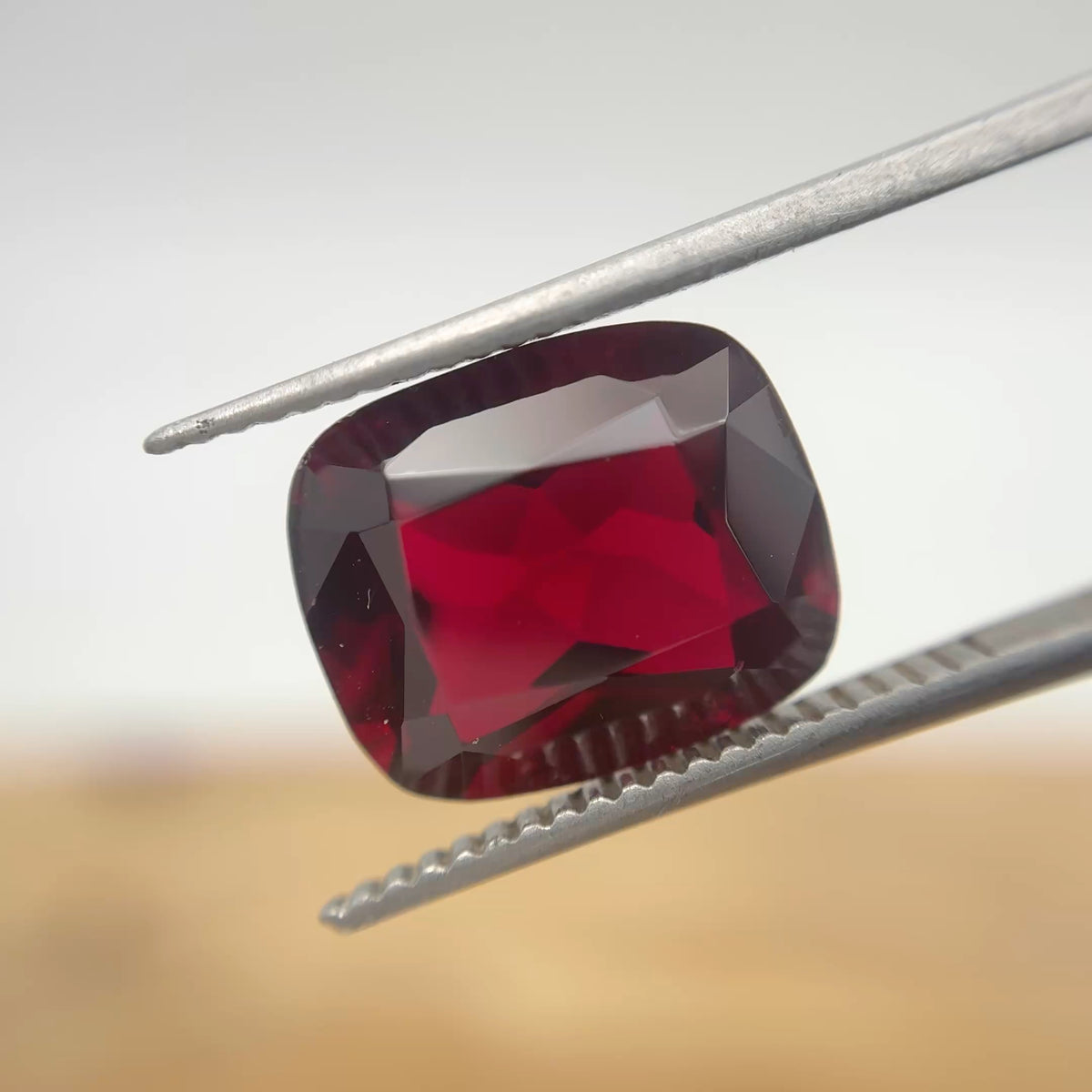 12x10mm Dark Red Lab Ruby, 6.36 carats