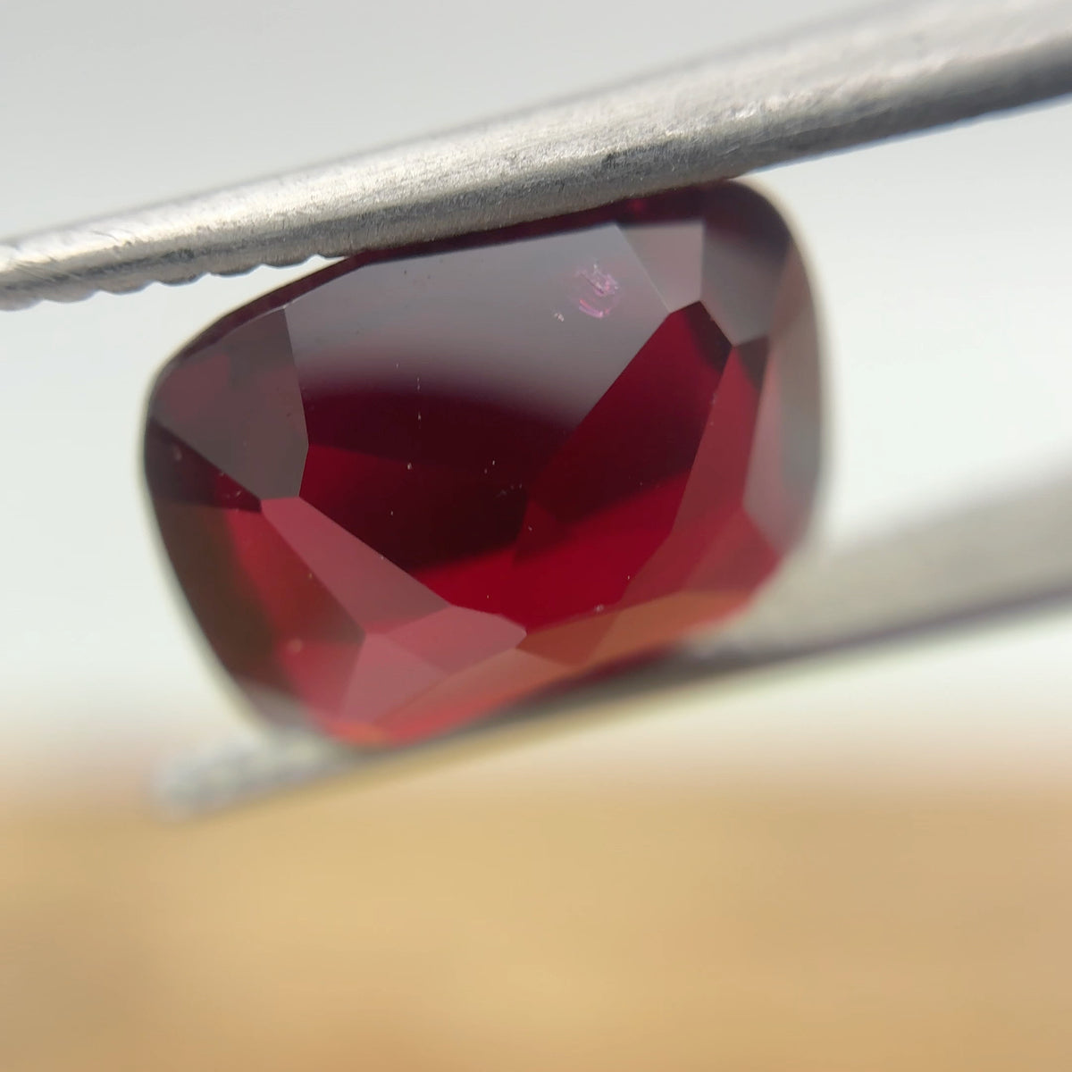 12x10mm Dark Red Lab Ruby, 6.36 carats