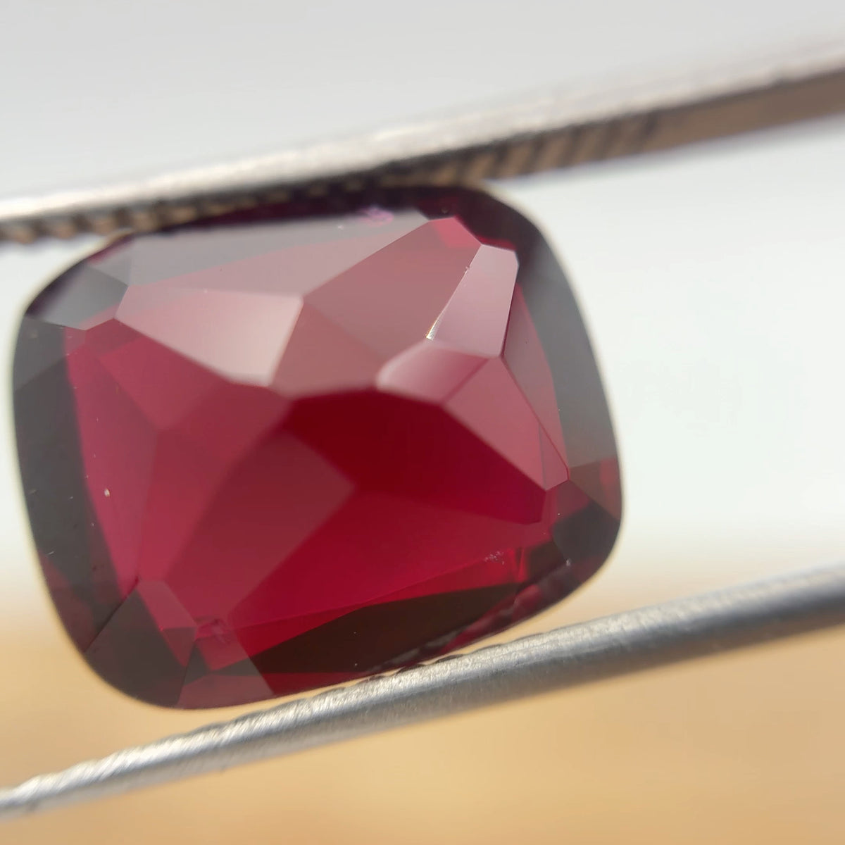 12x10mm Dark Red Lab Ruby, 6.36 carats