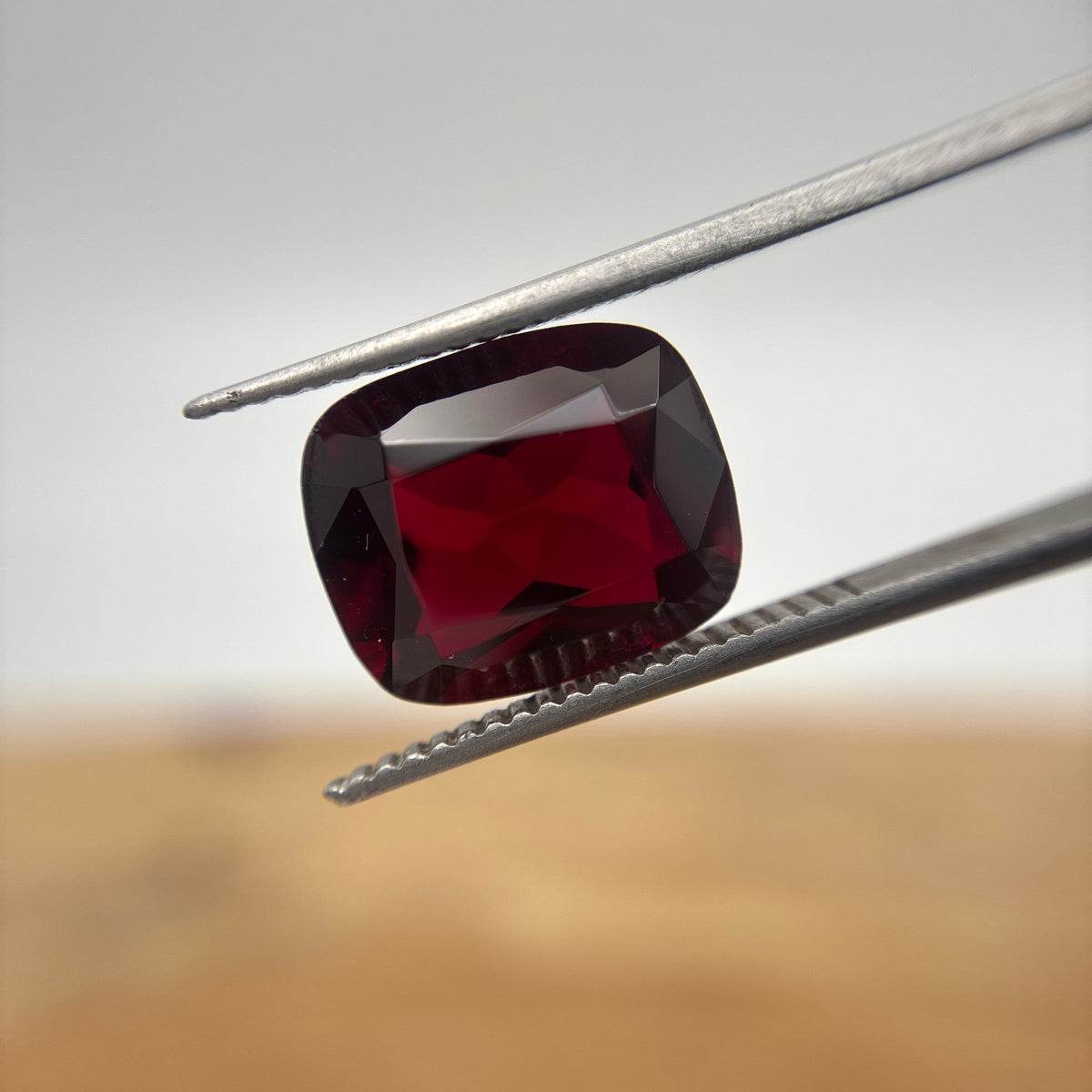 12x10mm Dark Red Lab Ruby, 6.36 carats