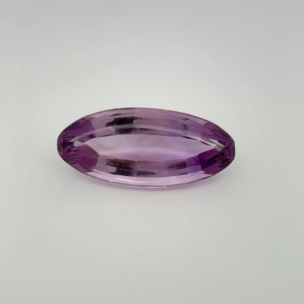 37 carat Imperfect Amethyst, 35x15.7mm Elongated Oval cut