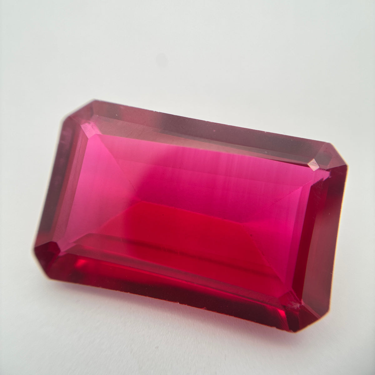 52 carat Lot of Lab Created Rubies, Discounted Worn Recycled, Chipped, Damaged Gemstones, 6 Stones
