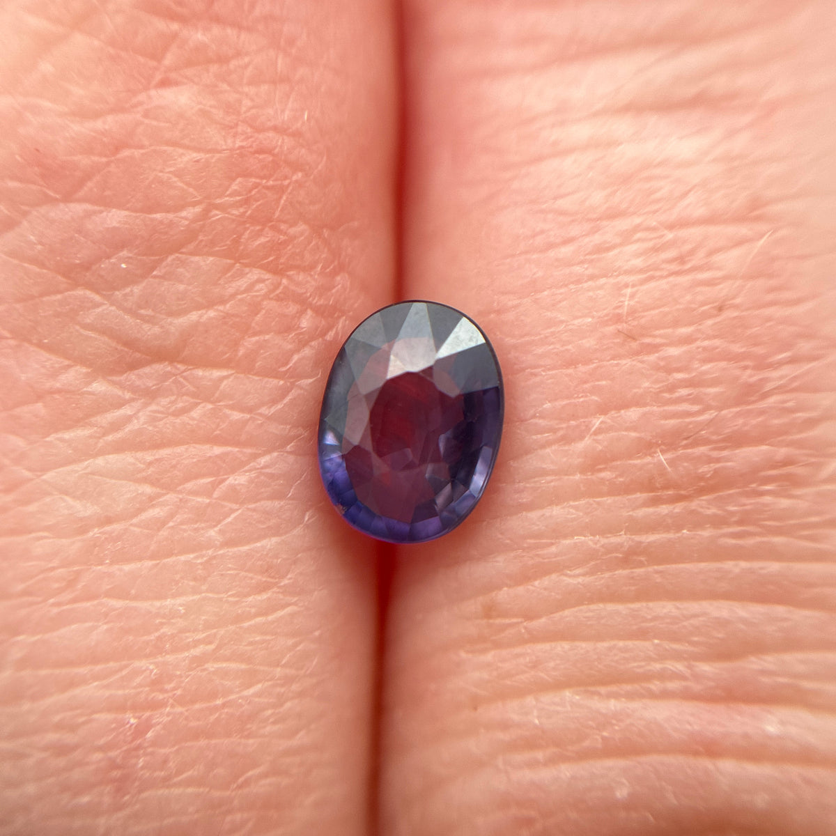 0.83 carat Purple Sapphire, 6.7x5mm Oval cut Natural Gemstone
