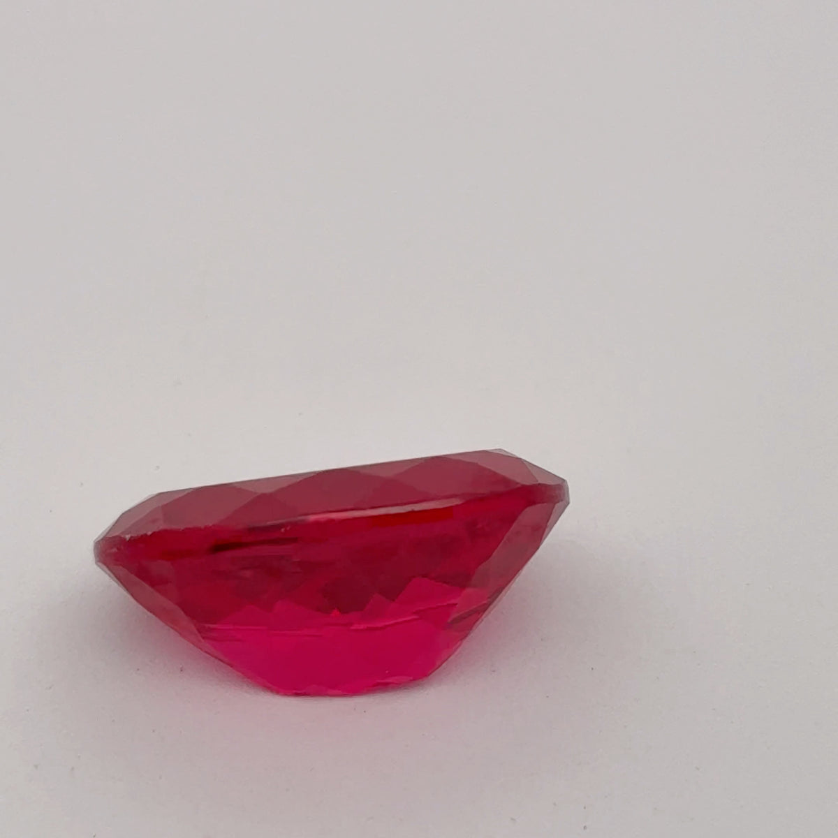 14x10mm Oval Cut Lab Created Red Loose Ruby, 7.77 carats