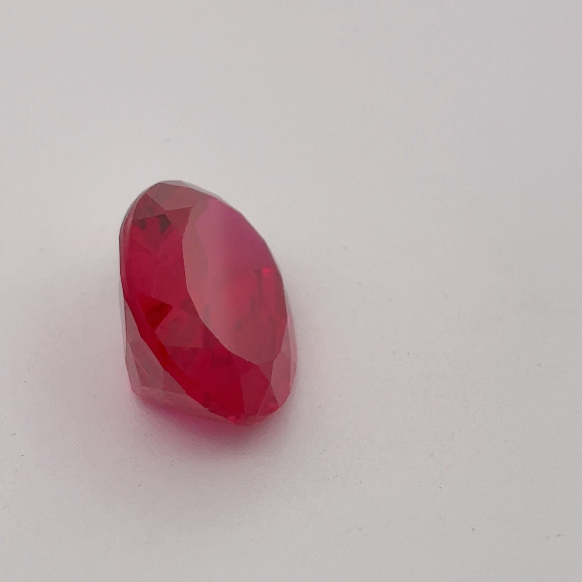 14x10mm Oval Cut Lab Created Red Loose Ruby, 7.77 carats