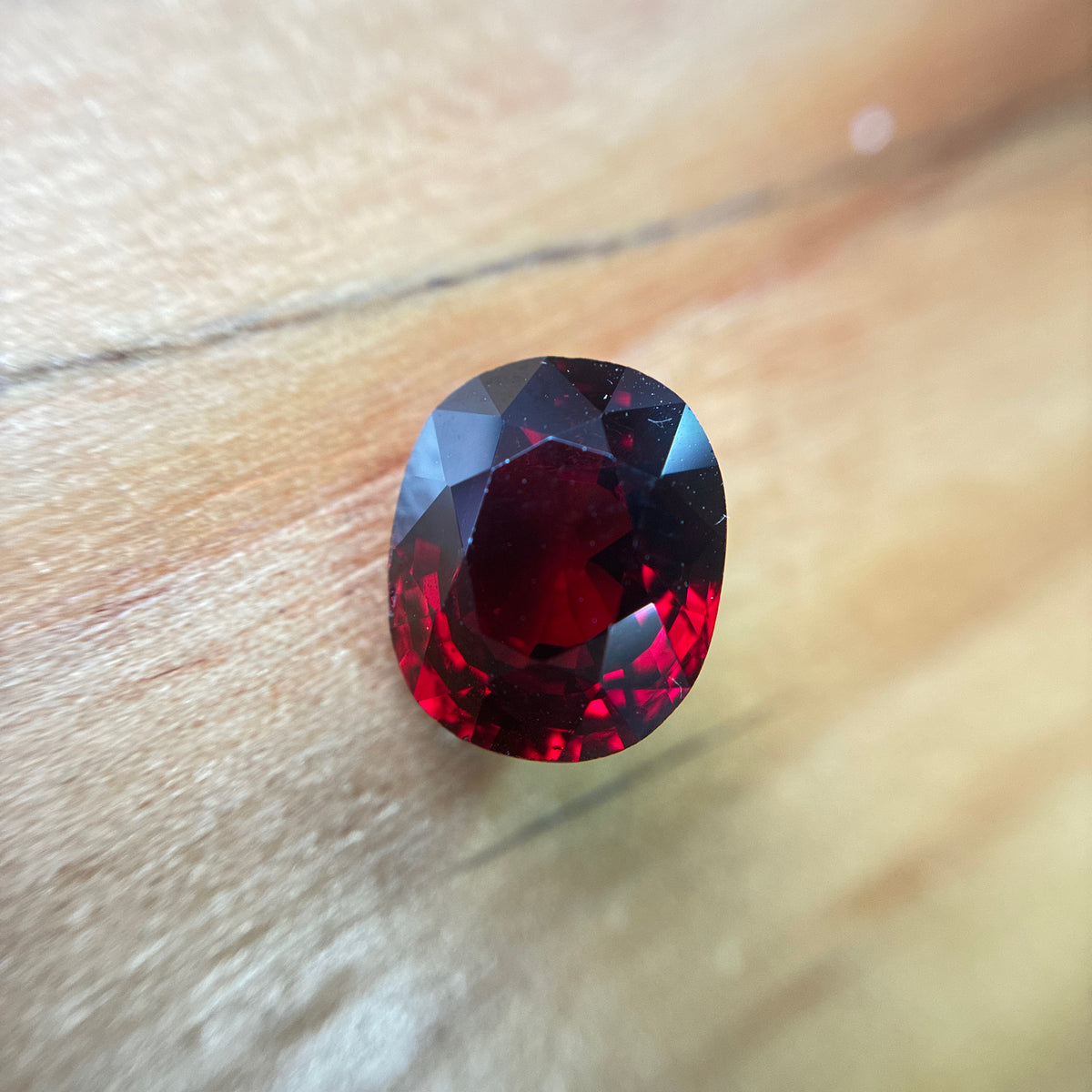 4.68 carat Deep Red Spessartite Garnet, 10x8.5mm
