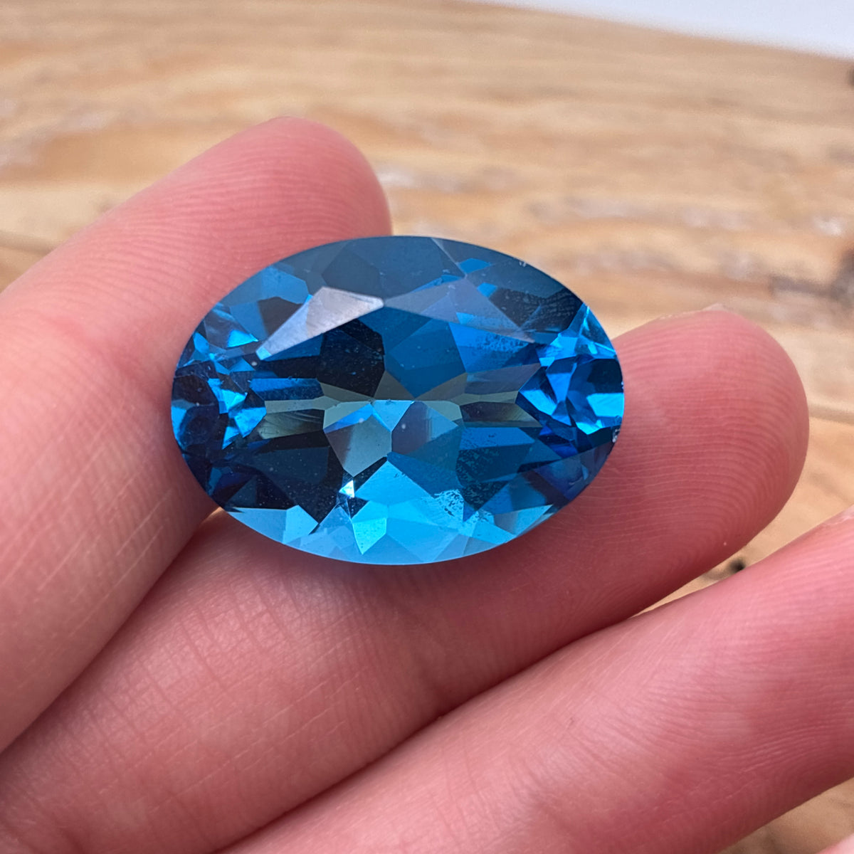 22x16mm Oval Cut Loose Blue Topaz 28 carats