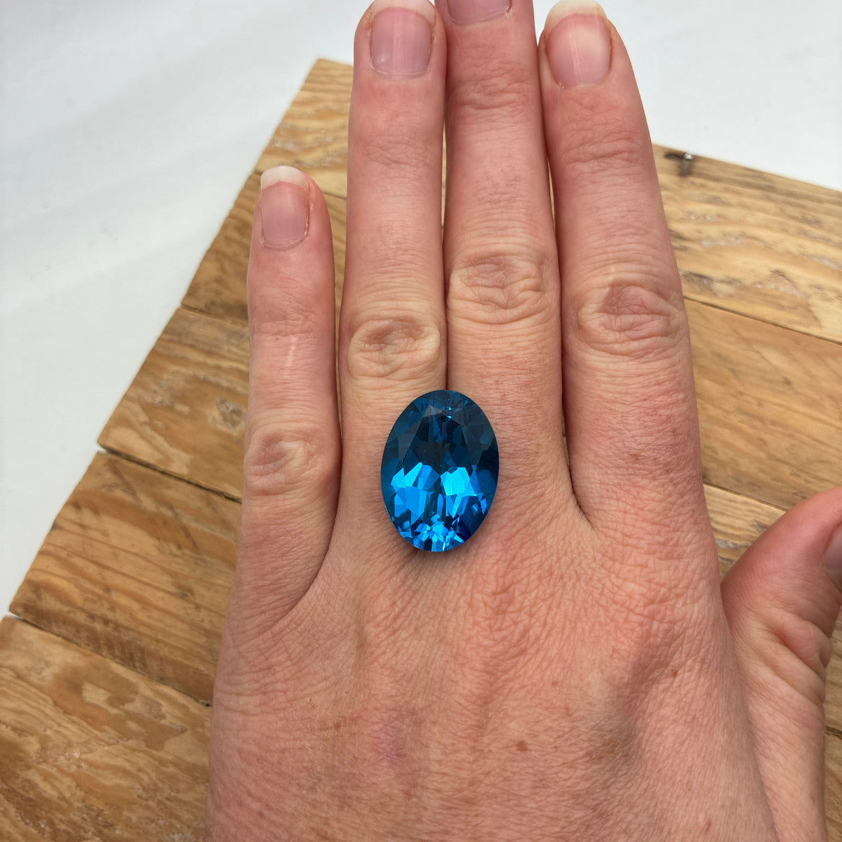 22x16mm Oval Cut Loose Blue Topaz 28 carats