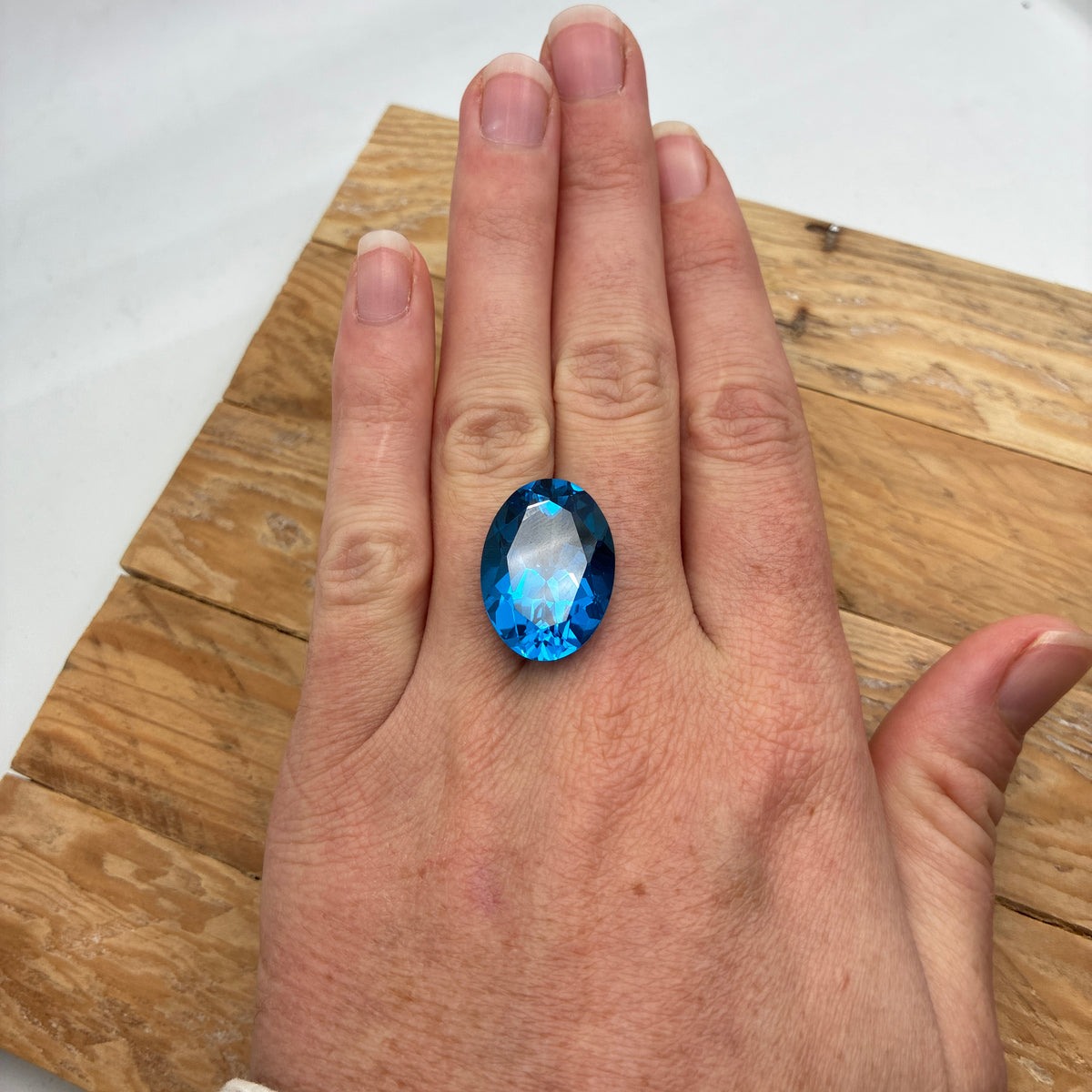 22x16mm Oval Cut Loose Blue Topaz 28 carats
