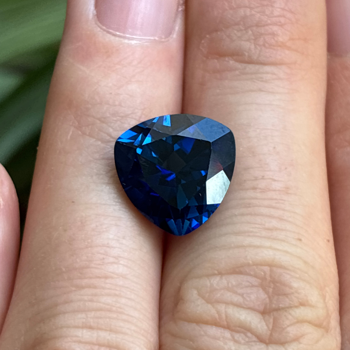 12mm Loose Trillion Cut Lab Created Blue Sapphire