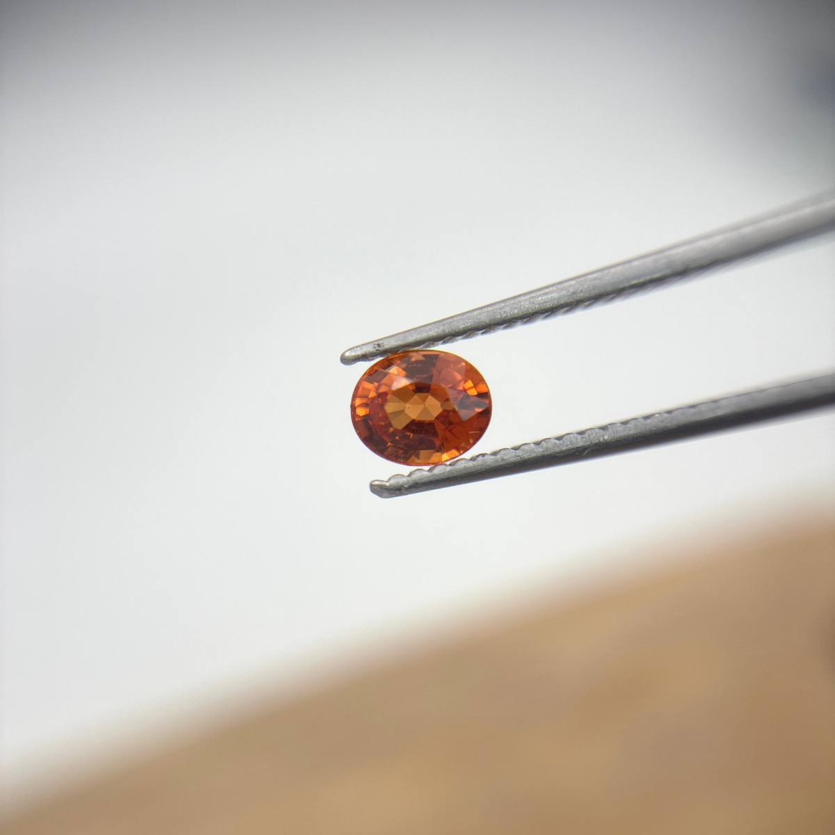 5x4mm Orange Sapphire, BE Treated 0.64 carat Corundum