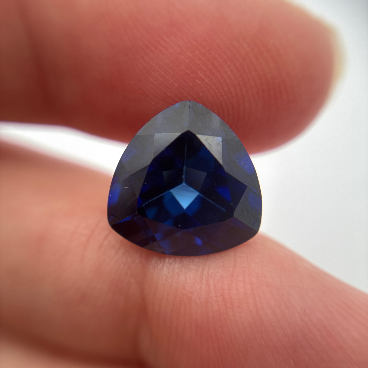 12mm Loose Trillion Cut Lab Created Blue Sapphire