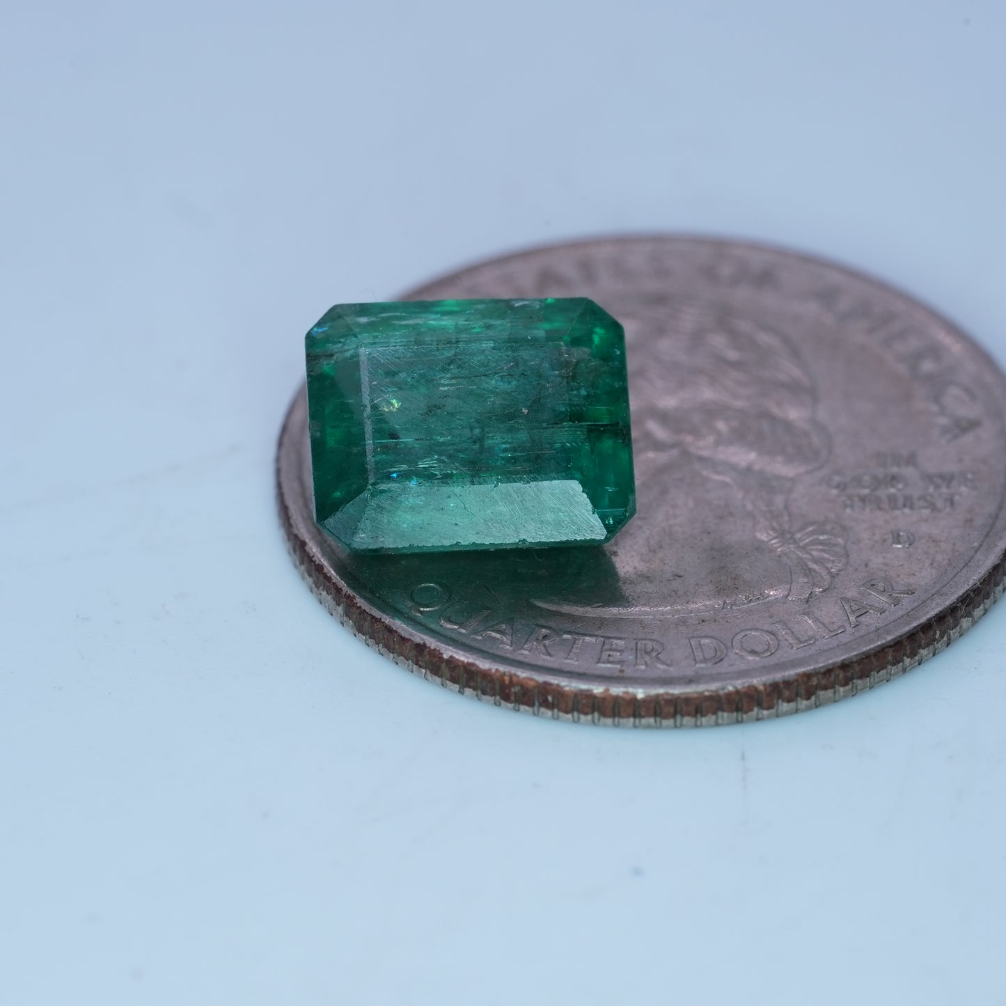 Natural Emerald 3.6 carat 10.1x8.35mm Emerald Cut