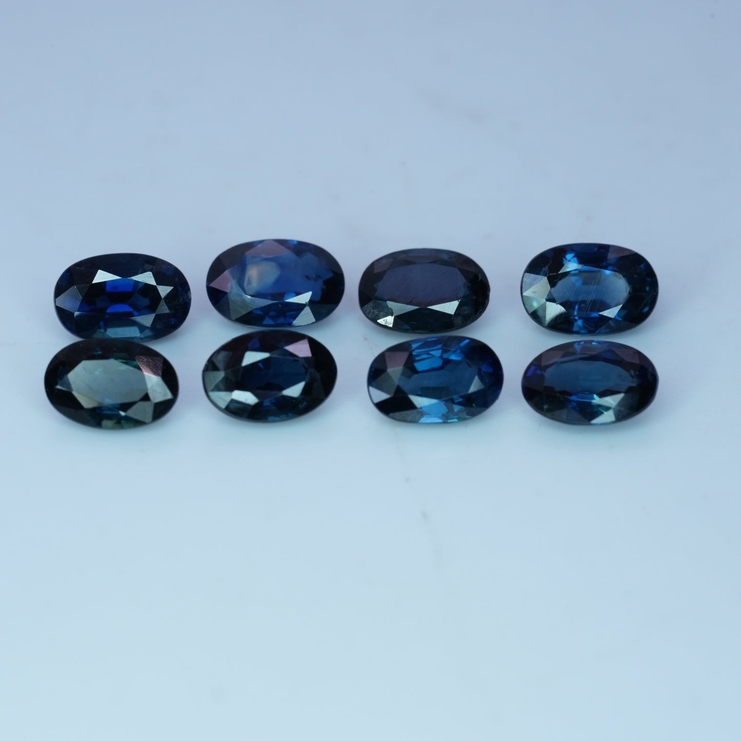 ONE Greenish Blue Natural Sapphire 6x4mm Oval Cut