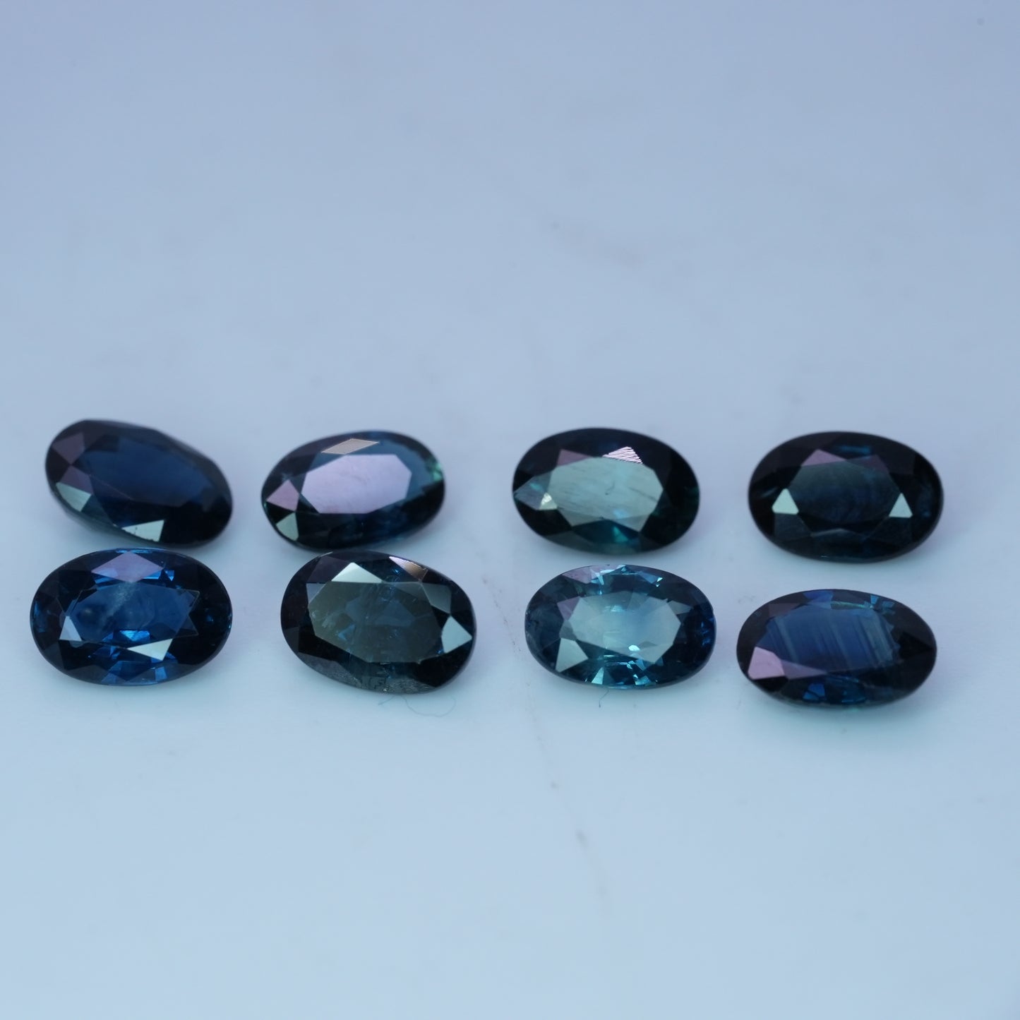 ONE Greenish Blue Natural Sapphire 6x4mm Oval Cut