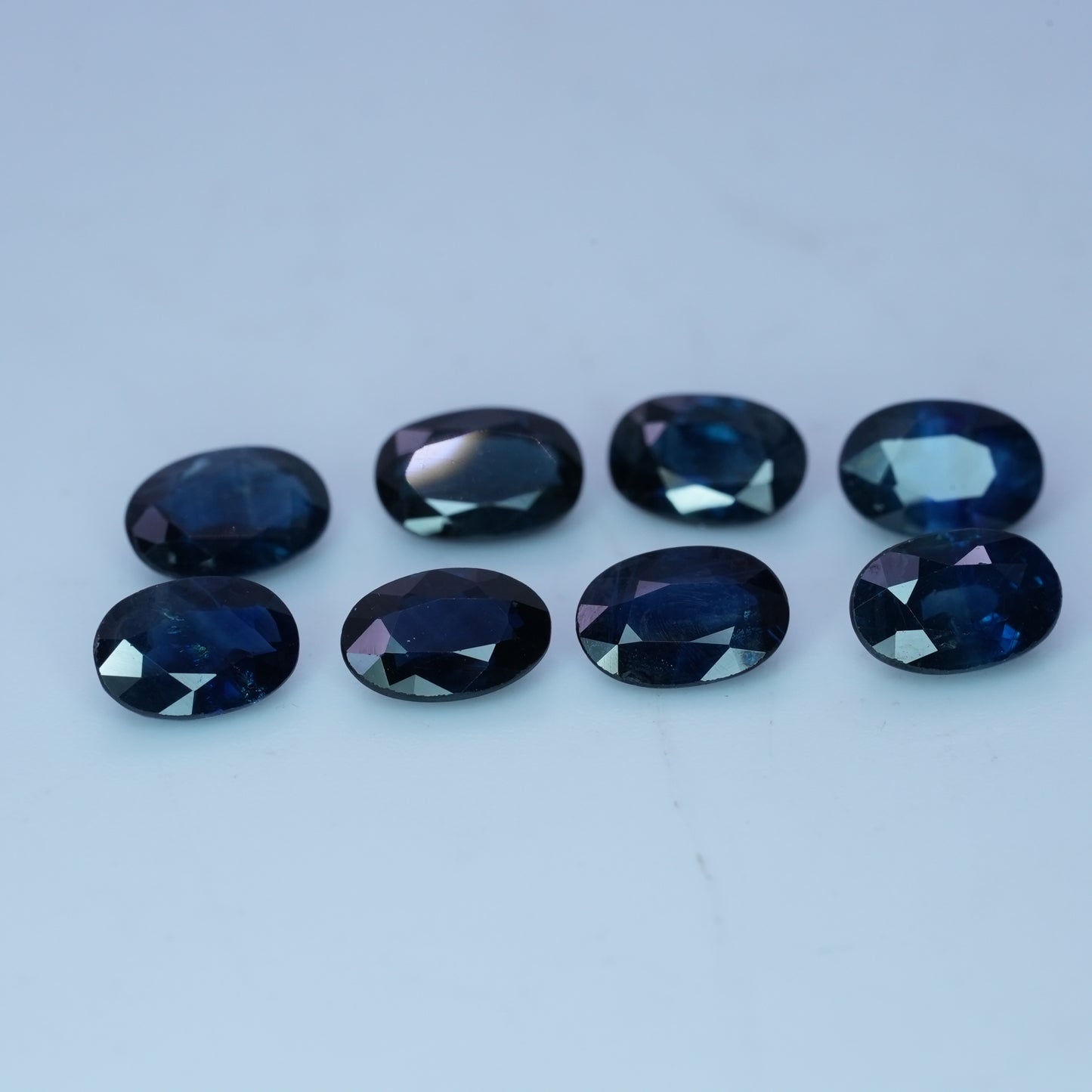 ONE Greenish Blue Natural Sapphire 6x4mm Oval Cut