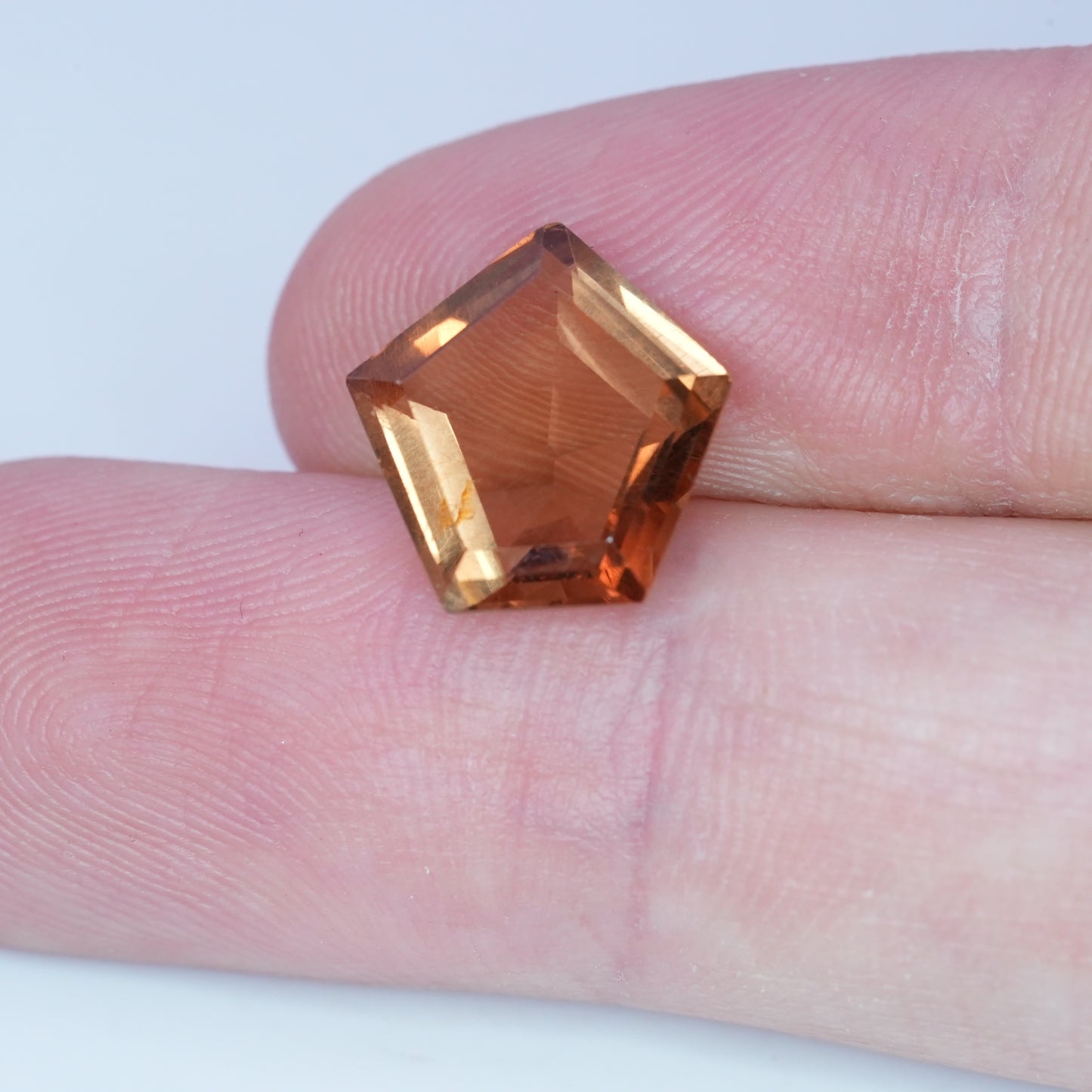 Imperial Topaz 6 carat 13.3x12.9mm Pentagon Cut