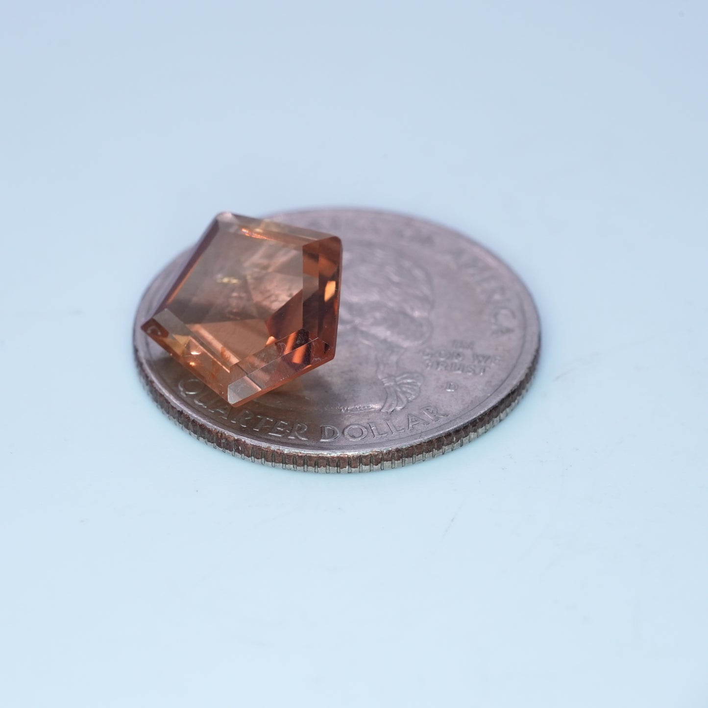 Imperial Topaz 6 carat 13.3x12.9mm Pentagon Cut