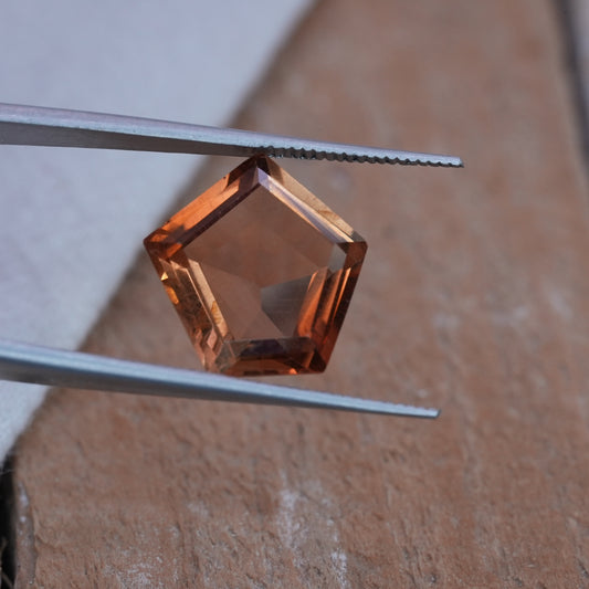 Imperial Topaz 6 carat 13.3x12.9mm Pentagon Cut