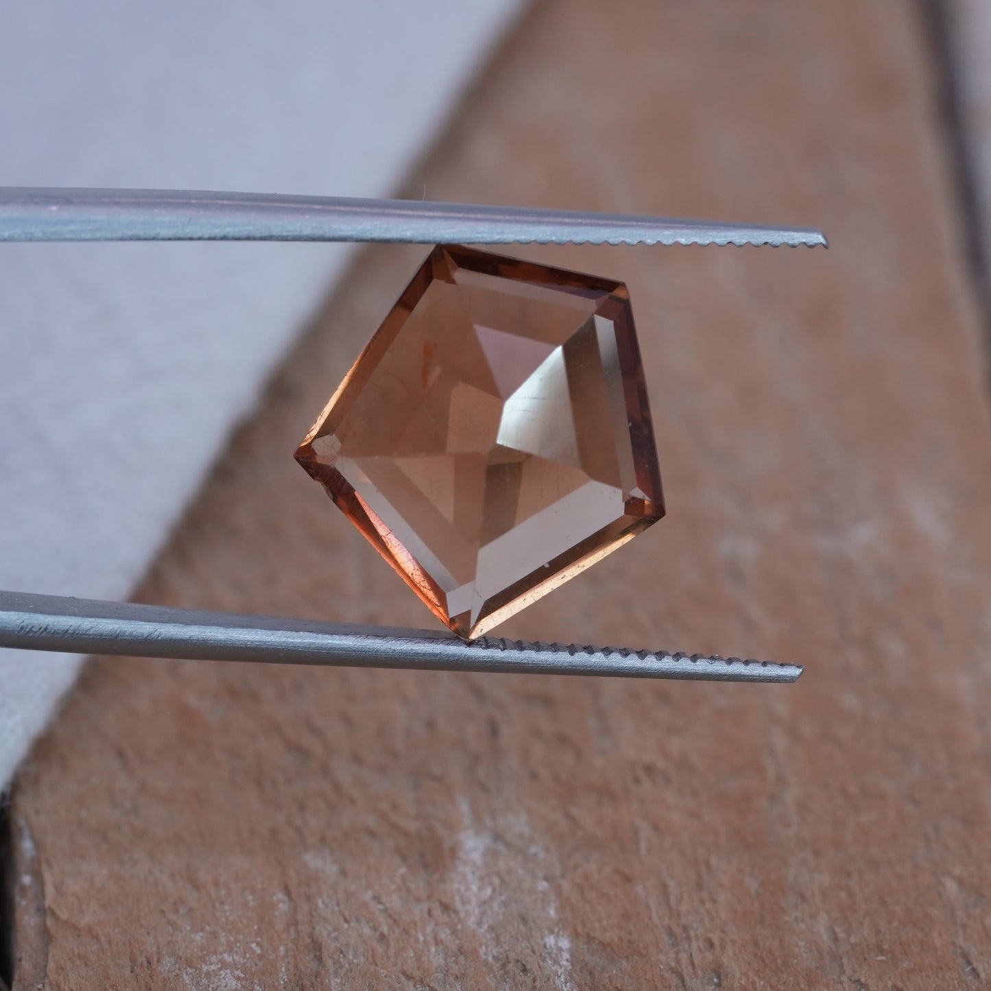 Imperial Topaz 6 carat 13.3x12.9mm Pentagon Cut