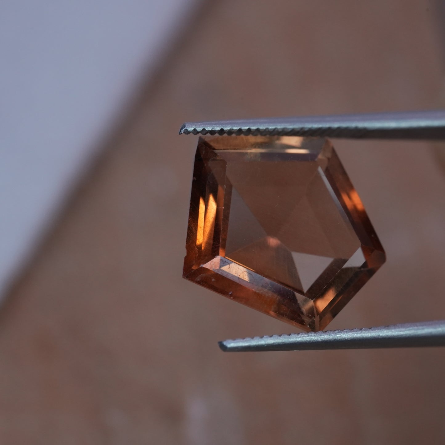 Imperial Topaz 6 carat 13.3x12.9mm Pentagon Cut