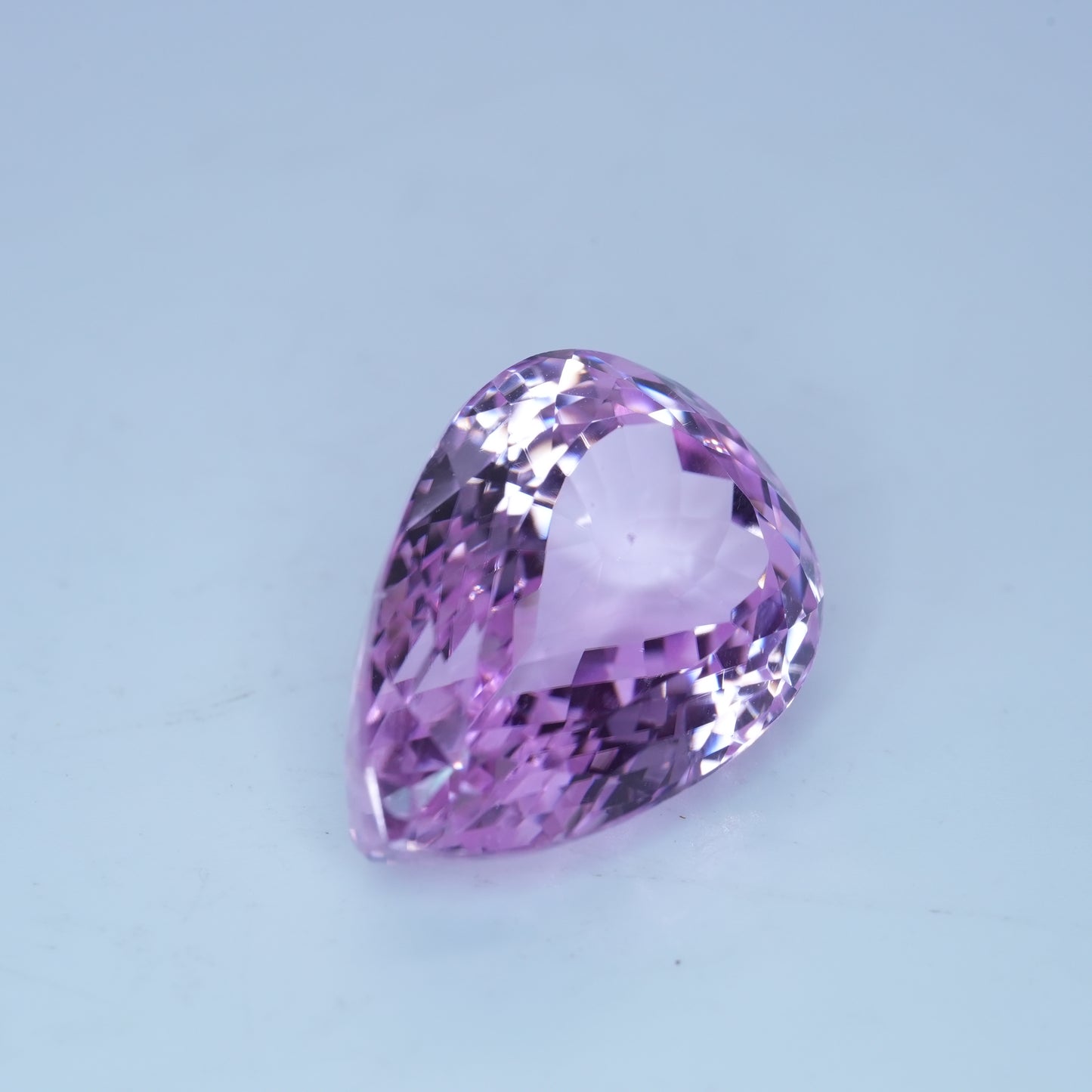 Pink Kunzite 37.26 carat 24.4x16.8mm Pear Cut