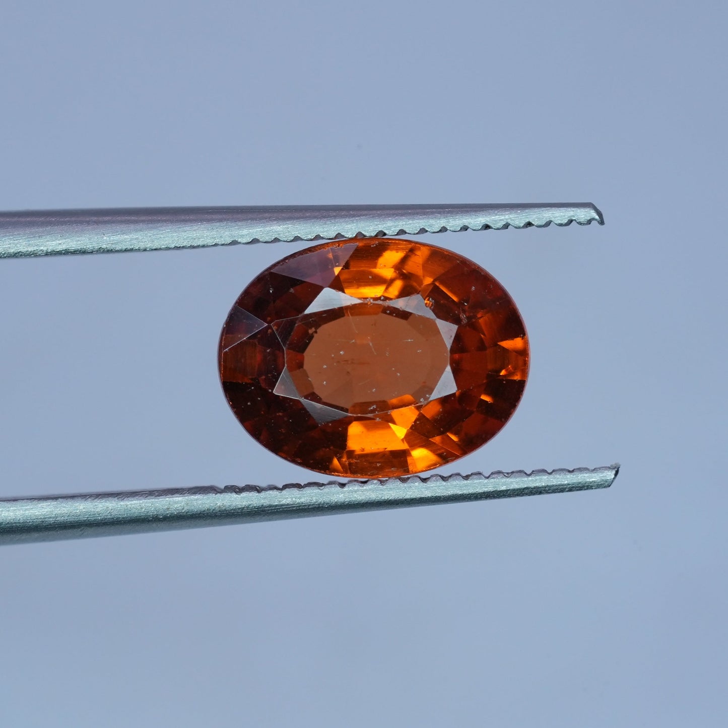 2 carat Spessartite Garnet 9x7mm Oval Cut, Reddish Orange
