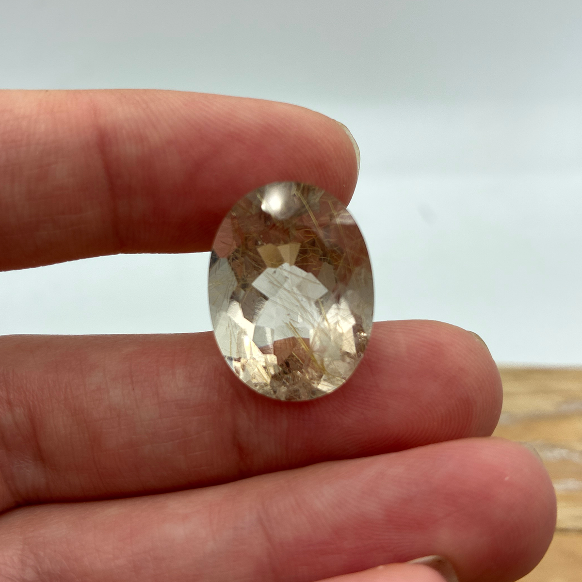 20x15mm Rutilated Quartz, 17.62 carat Loose Gem