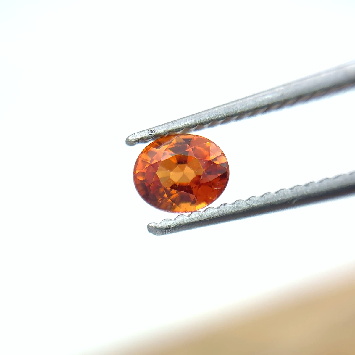 5x4mm Orange Sapphire, BE Treated 0.64 carat Corundum